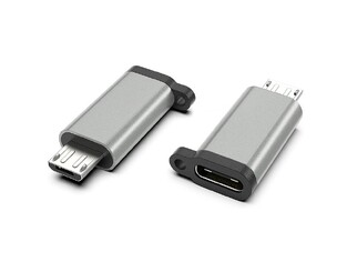 POWERTECH αντάπτορας Micro USB αρσενικό σε USB-C θηλυκό PTH-065, ασημί