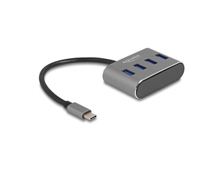 DELOCK USB-C hub 63223, 4x USB 3.2 Gen 1 θύρες, 5Gbps, γκρι