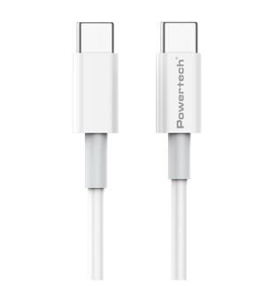 POWERTECH cable USB-C PTR-0108, 65W, PD, 1m, white