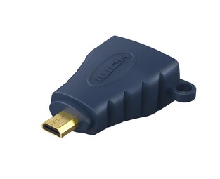 CABLETIME adapter Micro HDMI D to HDMI AV599, with ring, 4K, blue