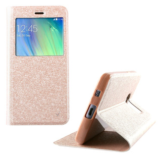 ΘΗΚΗ SAMSUNG A3 2016 A310 LEATHER GOLD-TPU VIEW BOOK STAND