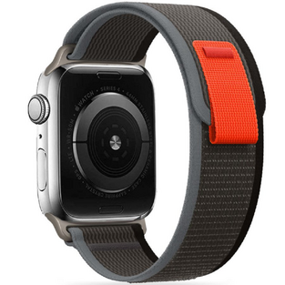 Tech-Protect Nylon Strap - Apple Watch Ultra/SE/8/7/6/5/4 (49/45/44mm) - Black / Orange