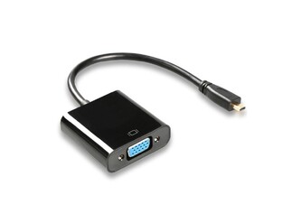 POWERTECH αντάπτορας HDMI Micro σε VGA CAB-H032, 0.20m, μαύρος