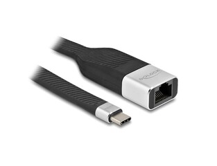 DELOCK καλώδιο USB-C σε RJ45 86936, 10/100/1000Mbps, 15cm, μαύρο