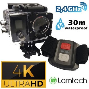 LAMTECH 4K ACTION CAMERA WITH Wi-Fi & 2.4G REMOTE CONTROL