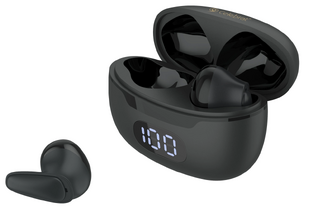 CELEBRAT earphones with charging case TWS-W34, True Wireless, black