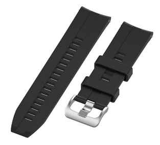 Silicone strap BAND-010-BK, 22mm, black