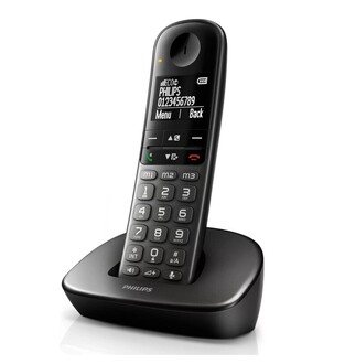 PHILIPS cordless phone XL4901DS/34, with Greek menu, black