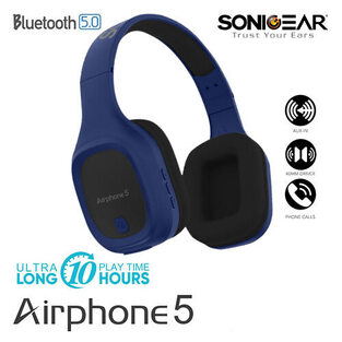 SONIC GEAR BLUETOOTH 5.0 HEADSET (2019) AIRPHONE 5 B.DEEP BLUE  AP5BDB