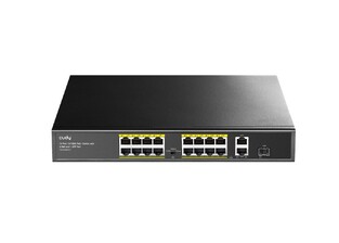 CUDY PoE+ switch FS1018PS1, 16-port 10/100M PoE+, SFP & 2x uplink, 200W