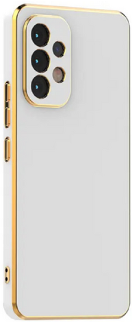 Bodycell Gold Plated - Silicone Case Samsung Galaxy A32 5G - White