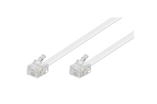 GOOBAY telephone cable 93063, RJ11 6P4C, CCA, 10m, white