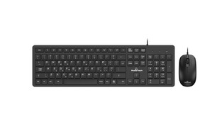 POWERTECH mouse & keyboard set PT-838, wired, 1000dpi, black