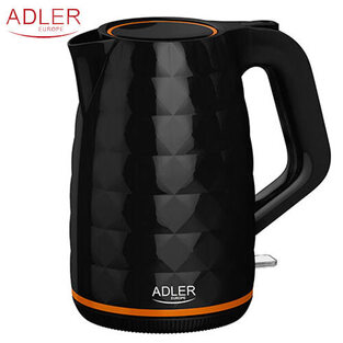 ADLER BLACK PLASTIC KETTLE 1,7L  AD1277B