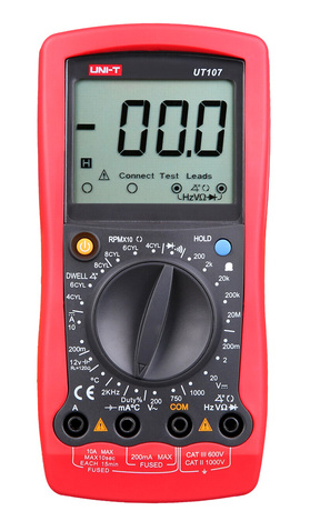 UNI-T UT107 Car Digital Multimeter, RPM/Dwell, Battery Test