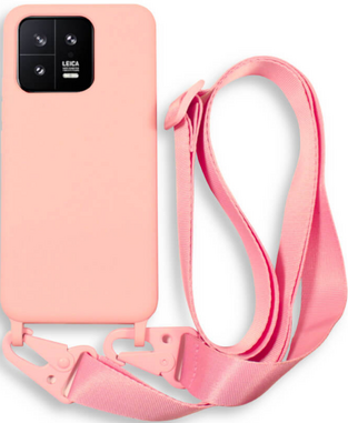 Bodycell Silicone Case with Neck Strap - Xiaomi 13 - Pink