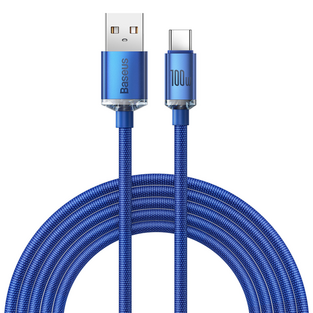 Baseus Crystal Shine Series Cable USB to Type-C 100W 2m Blue