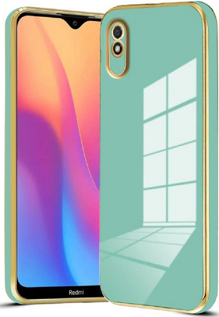 Bodycell Gold Plated - Silicone Case Xiaomi Redmi 9A 9AT 9i - Mint Green