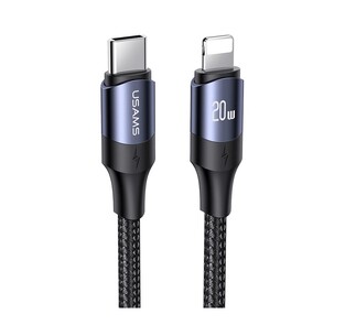 USAMS Lightning to USB-C cable US-SJ521, 20W PD, 1.2m, black