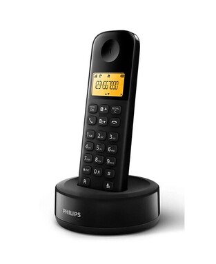 PHILIPS cordless phone D1601B/34, with Greek menu, black