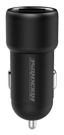 ROCKROSE car charger Ranger M2, 2x USB, 12W, 2.4A, black