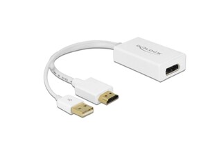 DELOCK adapter HDMI to DisplayPort 1.2 62496, 4K, 25cm, white