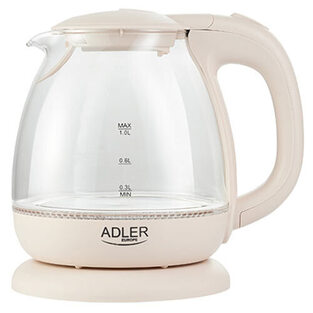 ADLER ELECTRIC GLASS KETTLE 1L CREAM  AD1283C