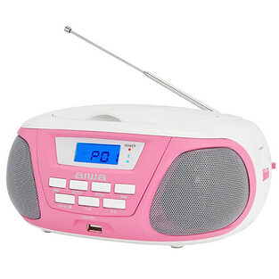 AIWA BLUETOOTH BOOMBOX CD/MP3 PINK  BBTU-300PK