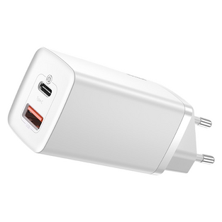 Baseus GaN2 Lite Quick Charger Type-C/USB 65W White