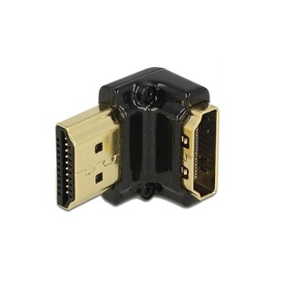 DELOCK αντάπτορας HDMI-A θηλυκό σε HDMI-A αρσενικό 65662, 4K, 90° down