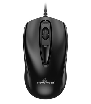 POWERTECH Wired Mouse PT-932, Optical, 1000DPI, Black