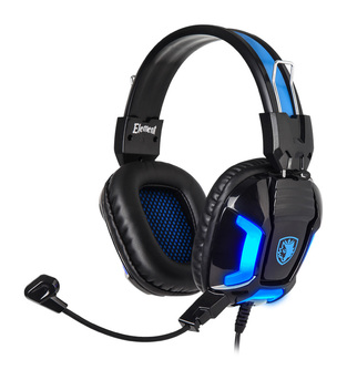 SADES Gaming Headset Element SA-702-BL, blue LED, 3.5mm, 40mm ακουστικά