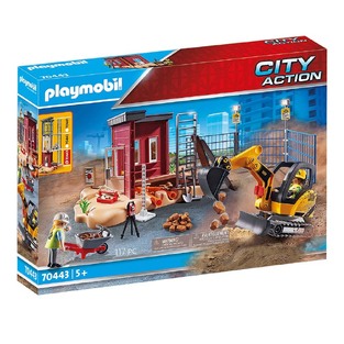 Playmobil City Action: Mini Excavator with Building Section