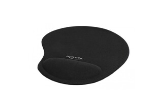 DELOCK mousepad 12040 with gel wrist rest, 230 x 202mm, black