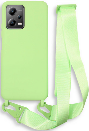 Bodycell Silicone Case with Neck Strap - Xiaomi Redmi Note 12 5G / Poco X5 - Green