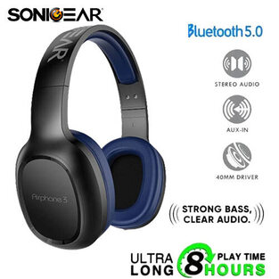 SONIC GEAR BLUETOOTH 5.0 HEADSET (2019) AIRPHONE 3 B.BLUE  AP3BBL