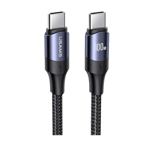 USAMS cable USB-C US-SJ524, 100W/5A, PD, 1.2m, black